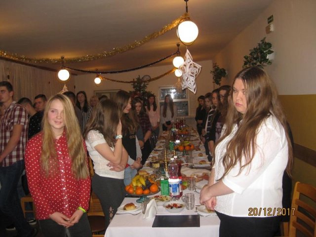 Wieczór wigilijny w Internacie    